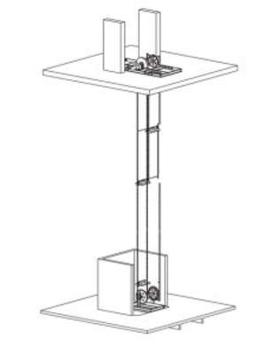 CONFIGURAÇÃO APLICADA A/EM TRANSPORTADOR VERTICAL PARA A CONSTRUÇÃO CIVIL