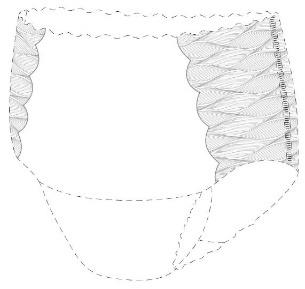 PADRÃO ORNAMENTAL APLICADO A/EM FRALDAS-CALÇA