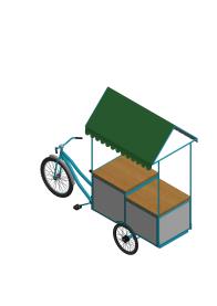 Bicicleta Adaptada para Comercialização de Frutas, Especialmente Bananas.