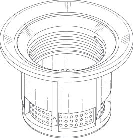 Porca para válvula de barco