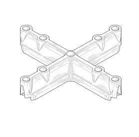 CONECTOR PARA MEMBROS DE GRADE DE TETO ALONGADA