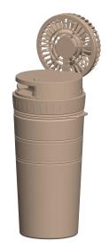 Caneca com ventilador