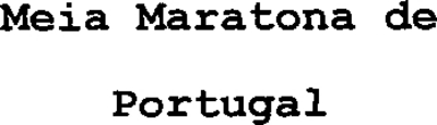 MEIA MARATONA DE PORTUGAL