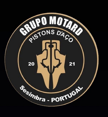 GRUPO MOTARD PISTONS D' AÇO     SESIMBRA - PORTUGAL  2021, PISTON E CAPACETE ROMANO E AROS DOURADOS