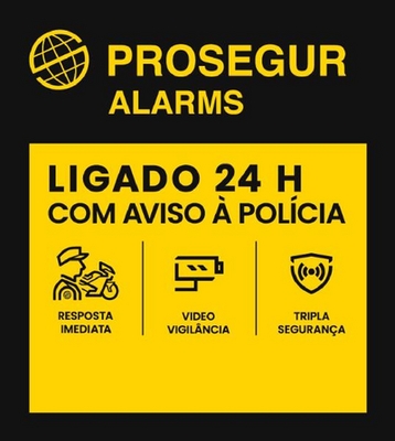 PROSEGUR ALARMS LIGADO 24 H COM AVISO À POLÍCIA RESPOSTA IMEDIATA VÍDEO VIGILÂNCIA TRIPLA SEGURANÇA