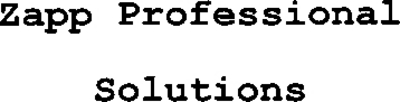 ZAPP PROFISSIONAL SOLUTIONS