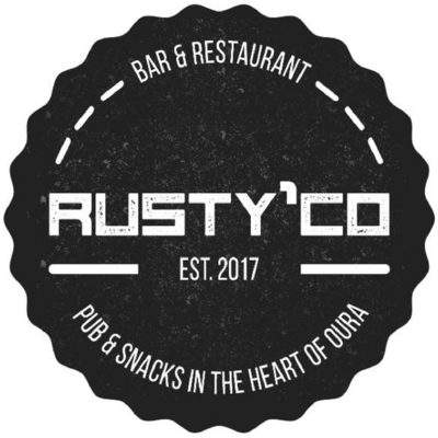 BAR & RESTAURANT RUSTY'CO EST.2017 PUB & SNACKS IN THE HEART OF OURA