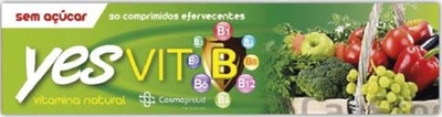 YESVITB - VITAMINA NATURAL SEM AÇUCAR 20 COMPRIMIDOS B 1 2 8 12 5 6 9 3 COSMOPROUD PHARMA BUSINESS