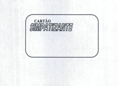 CARTÃO SIMPATIZANTE