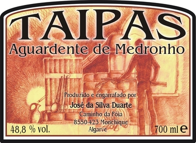 TAIPAS AGUARDENTE DE MEDRONHO