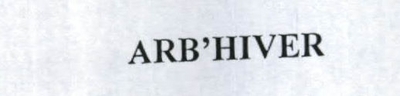ARB'HIVER