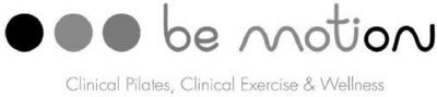 . . . BE MOTION - CLINICAL PILATES, CLINICAL EXERCISE & WELLNESS