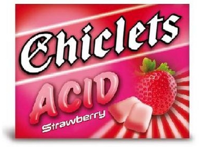 CHICLETS ACID STRAWBERRY