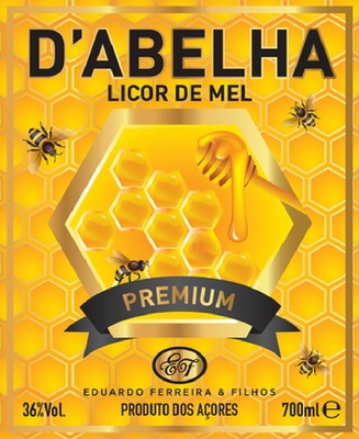 D'ABELHA LICOR DE MEL PREMIUM EDUARDO FERREIRA & FILHOS PRODUTOS DOS AÇORES