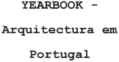YEARBOOK - ARQUITECTURA EM PORTUGAL