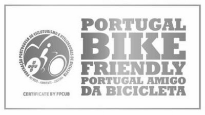 PORTUGAL BIKE FRIENDLY PORTUGAL AMIGO DA BICICLETA 
- FEDERAÇÃO PORTUGUESA DE CICLOTURISMO E UTILIZADORES DE BICICLETA - CERTIFICATE BY FCUB.