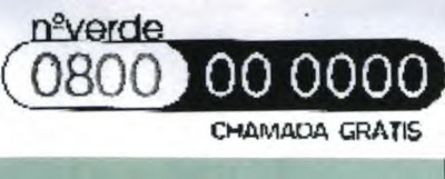 N VERDE 0800 00 0000 CHAMADA GRÁTIS