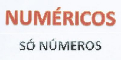 NUMÉRICOS - SÓ NÚMEROS