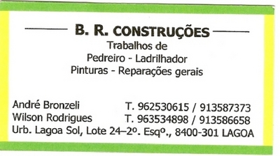 BR CONSTRUÇÕES TRABALHOS DE PEDREIRO LADRILHADOR PINTURAS REPARAÇÕES EM GERAL