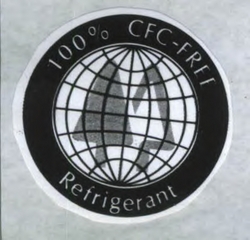 100% CFC FREE REFRIGERANT