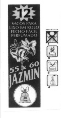 55 X 60 JAZMIM SACOS PARA LIXO EM ROLO