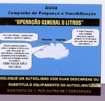 ÁGUA - CAMPANHA DE POUPANÇA E SENSIBILIZAÇÃO OPERAÇÃO GENERAL 6 LITROS
