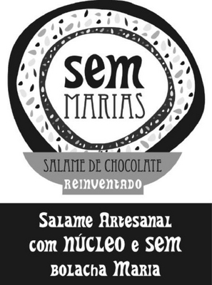 SEM MARIAS SALAME DE CHOCOLATE REINVENTADO SALAME ARTESANAL COM NÚCLEO E SEM BOLACHA MARIA