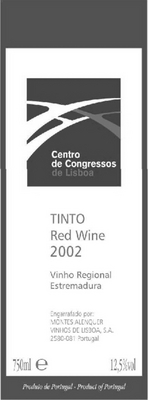 CENTRO DE CONGRESSOS DE LISBOA TINTO RED WINE 2002