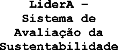 LIDERA-SISTEMA DE AVALIAÇÃO DA SUSTENTABILIDADE