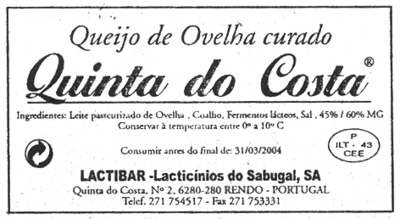 QUINTA DO COSTA QUEIJO DE OVELHA CURADO