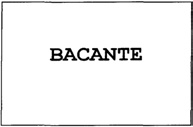 BACANTE