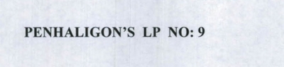 PENHALIGON'S LP NO: 9