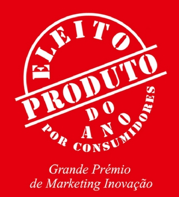 ELEITO PRODUTO DO ANO POR CONSUMIDORES GRANDE PRÉMIO DE MARKETING INOVAÇÃO