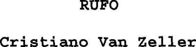 RUFO CRISTIANO VAN ZELLER