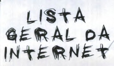LISTA GERAL DA INTERNET
