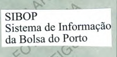 SIBOP-SISTEMA DE INFORMAÇÃO DA BOLSA DO PORTO