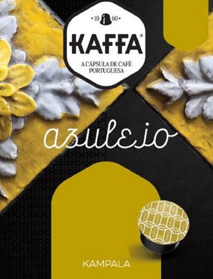 1960 KAFFA A CÁPSULA DE CAFÉ PORTUGUESA AZULEJO KAMPALA