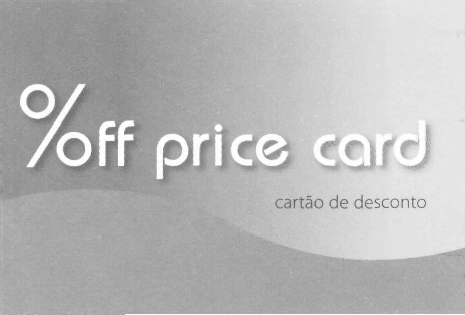 %FF PRICE CARD CARTÃO DE DESCONTO