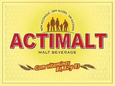 ACTIMALT NON ALCOHOLIC SEM ALCOOL SIN ALCOHOL MALT BEVERAGE COM VITAMINAS B1, B2 Y B3