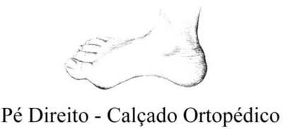 PÉ DIREITO - CALÇADO ORTOPÉDICO