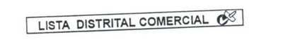 LISTA DISTRITAL COMERCIAL