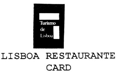 TURISMO DE LISBOA LISBOA RESTAURANTE CARD
