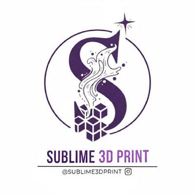 SUBLIME 3D PRINT @SUBLIME3DPRINT
