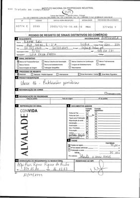 CONVIDA ALVALADE