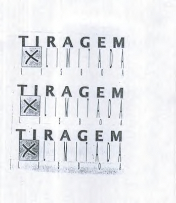 TIRAGEM X TIRAGEM X TIRAGEM