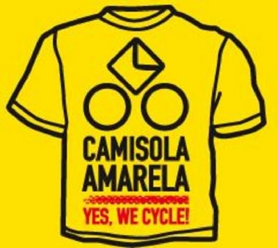 CAMISOLA AMARELA ; YES, WE CYCLE!