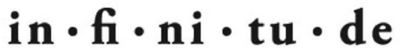IN.FI.NI.TU.DE