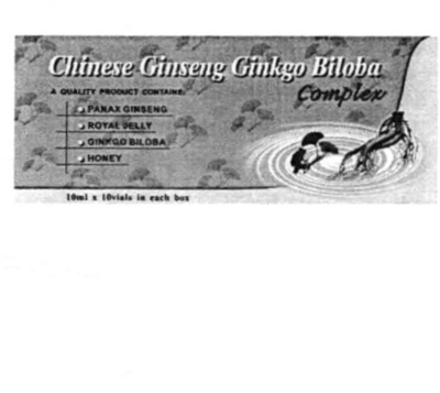 CHINESE GINSENG GINKGO BILOBA