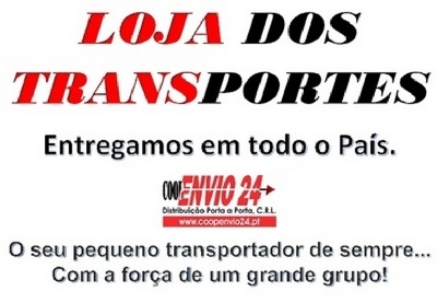 LOJA DOS TRANSPORTES ENTREGAMOS EM TODO O PAÍS COOP ENVIO 24 COOPERATIVA DE DISTRIBUIÇÃO PORTA A PORTA, CRL O SEU PEQUENO TRANSPORTADOR DE SEMPRE¿ COM A FORÇA DE UM GRANDE GRUPO
