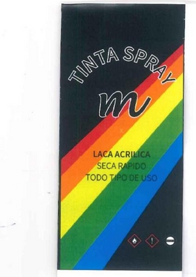 TINTA SPRAY, M, LACA ACRILICA, SECA RAPIDO, TODO TIPO DE USO